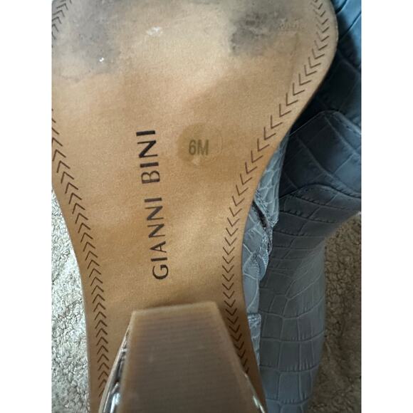 Gianni Bini Eviee Croc-Embossed Ankle Boots – Thunder Blue – Size 6M - Picture 8 of 10